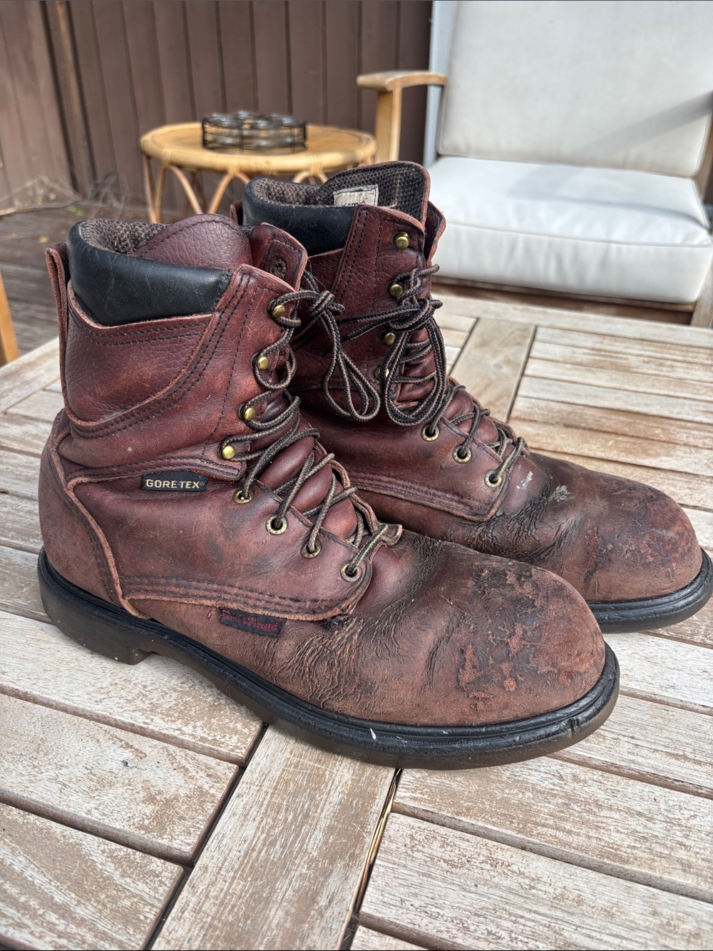 Red Wing GORE-TEX Brown Leather Men's Work Boots